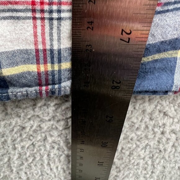 J Crew Men Indian Madras Plaid Shirt Medium Preppy Heritage Lightweight Slim Fit - Picture 7 of 8